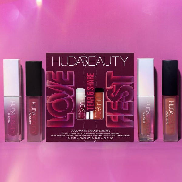 Huda beauty Lovefest Tear & Share Lip Quad