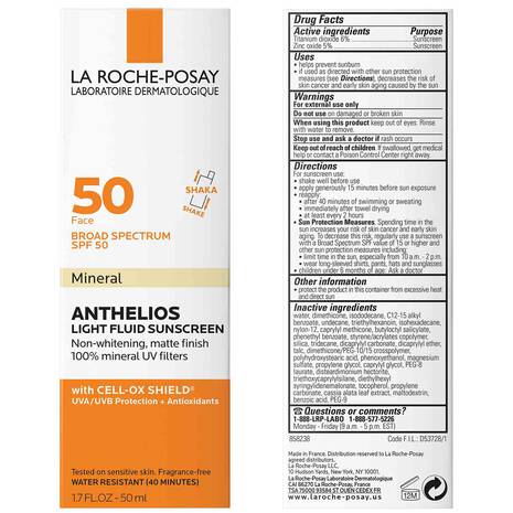 La Roche Anthelios Mineral Zinc Oxide Sunscreen SPF 50